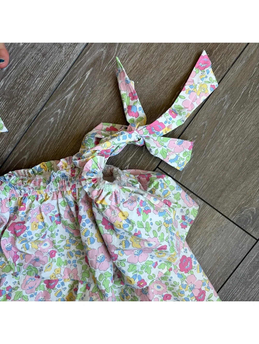 Cecil and Lou Floral Shoulder Tie Dress